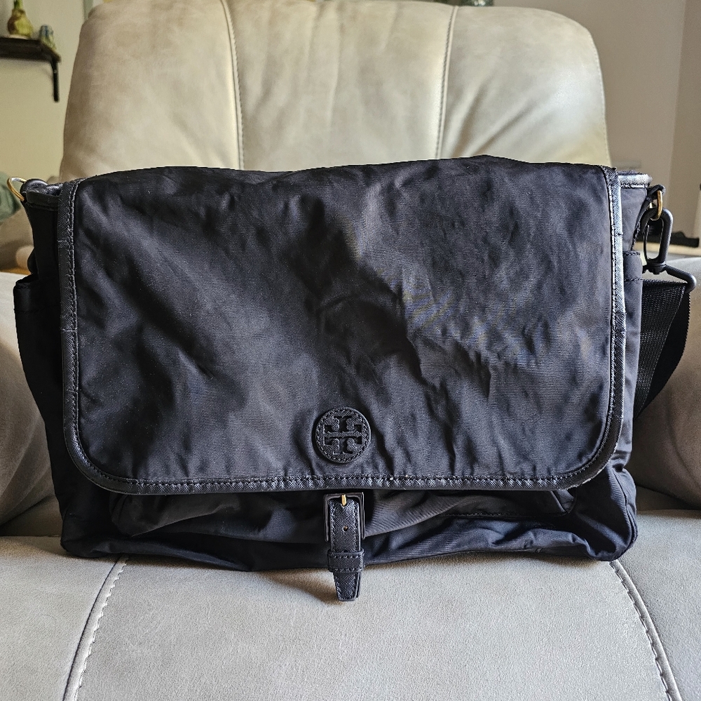 Tory Burch black diaper travel  crossbody‎ shoulder bag